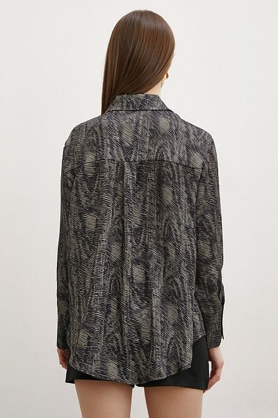 Never more Black Graphite Patterned Shirt