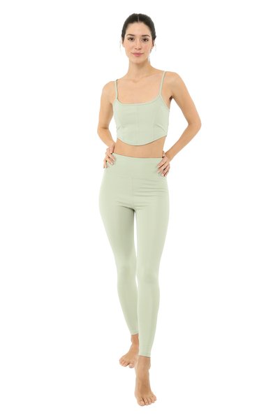 Scorp Hyperade High Waist Gathering Women's Sports Leggings Mint