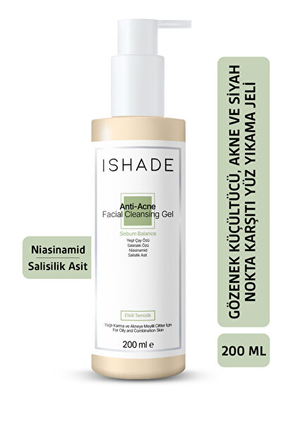 ISHADE Yağlı , Karma ve Akneye Meyilli Ciltler için Siyah Nokta Karşıtı Yüz T...