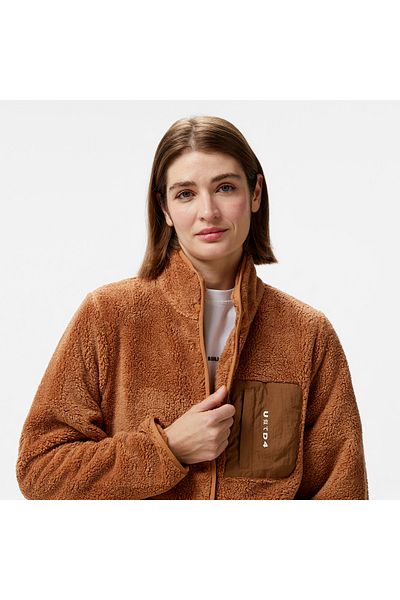 United 4 United4 Sherpa Women's Teddy Coat - Brown Coat