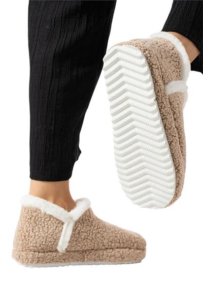 Liger Γυναικείες παντόφλες BEIGE - Home Boots, Eva Thick Light Αντιολισθητική Σόλα