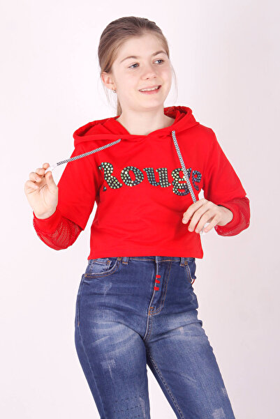 Toontoy Hanorac cu glugă pentru fete Rouge cu imprimeu tricou