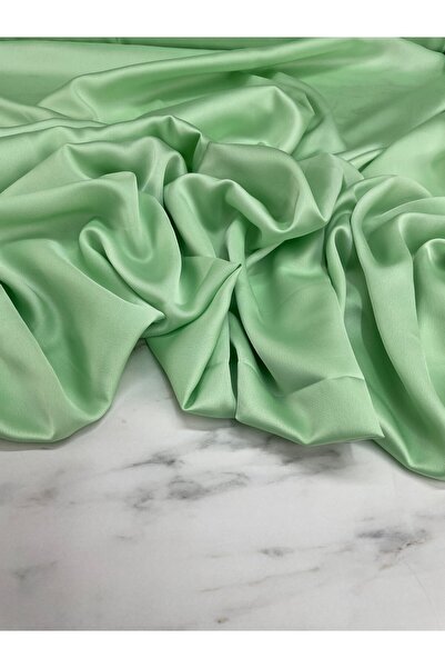 ipekkumaş Țesătură din satin de mătase verde mentă pentru rochii. PRODUSELE N...