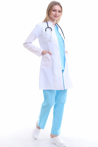 Esen Forma Women's Doctor's Apron - Judge Collar