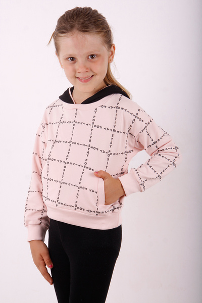 Toontoy Positiv cu imprimeu Crop Swea pentru fetiță tricou