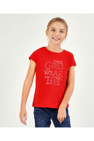 Primo Gino تي شيرت بأكمام نصفية مع طباعة نصية - وردي