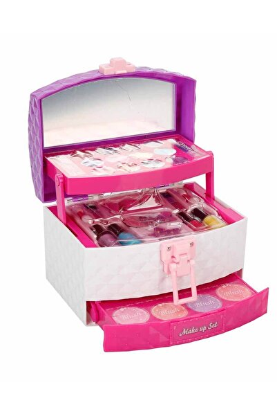 Genel Markalar 3 Katlı Çantalı Makyaj Seti ile Küçük Güzellik Kraliçeleri Yet...