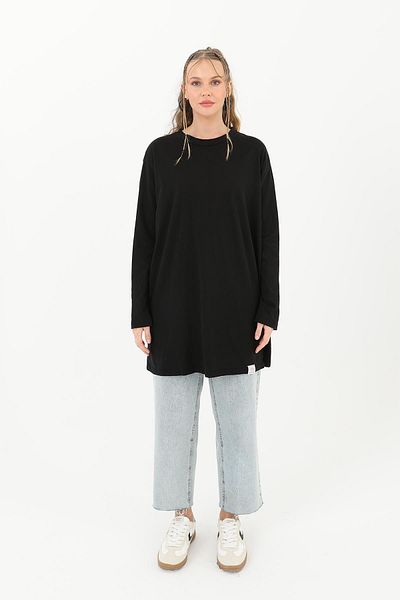 Soul Women's Black Basic Tunic - 30726Tun