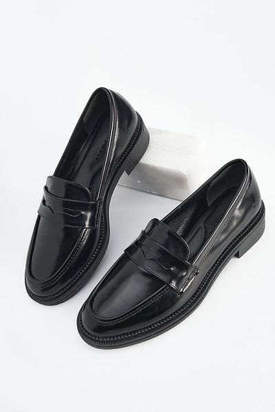 Marjin Women's Loafer Casual Shoes Celas Black Opening