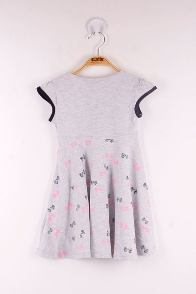Toontoy Bow Patterned Girl's Dress