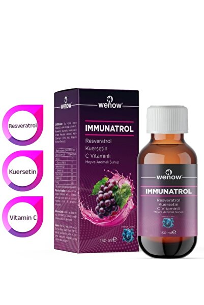wenow Immunatrol Resveratrol Kuersetin Vitamin C İçeren Şurup 2'li Avantaj Paketi