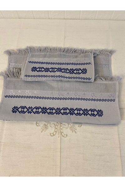 Vinezza Home Collection Πετσέτα προίκας χειροποίητη βαμβακερή με κοριτσάκι 50x90,30x50