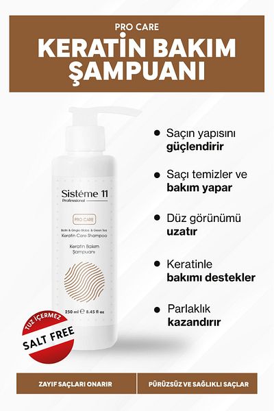 Sistéme 11 System 11 Salt-Free Keratin Care Shampoo 250 ml 8684091009245