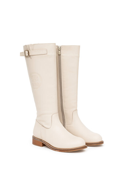 Pierre Cardin Beige Leather Boots 50277718-Vr011