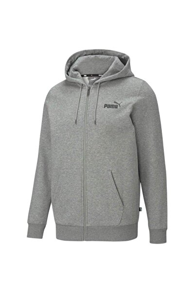 Puma Kapuce Puma Essentials Full-Zip Logo, šedá, muži