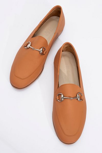 Luvi F03 Γυναικείες μπαλαρίνες Tan Skin Leather