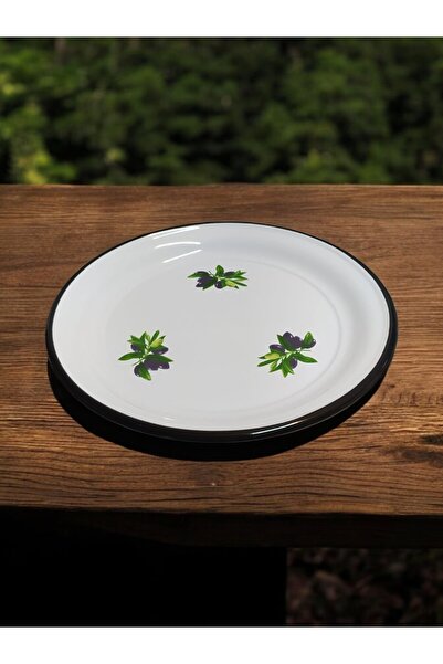 EMAYE TEZGAHI 4 Parça Emaye Set , Servis Seti , Kahvaltı Seti , Lüks Emaye Set