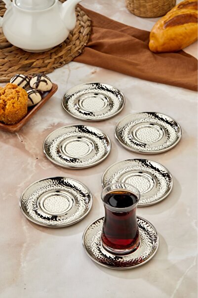 Cooker 6'Lı Metal Çay Tabağı