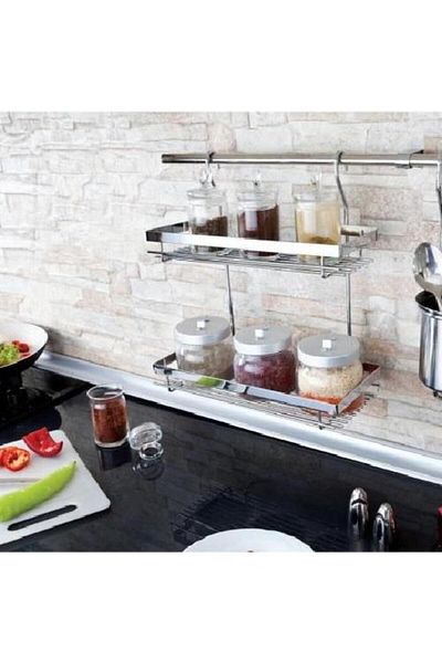 Gürçay Contemporary Double Lamas Spice Rack 34 X 37 cm