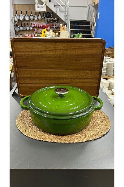 OLİKA İRON YEŞİL 24 CM DEMİR DÖKÜM BASIK TENCERE