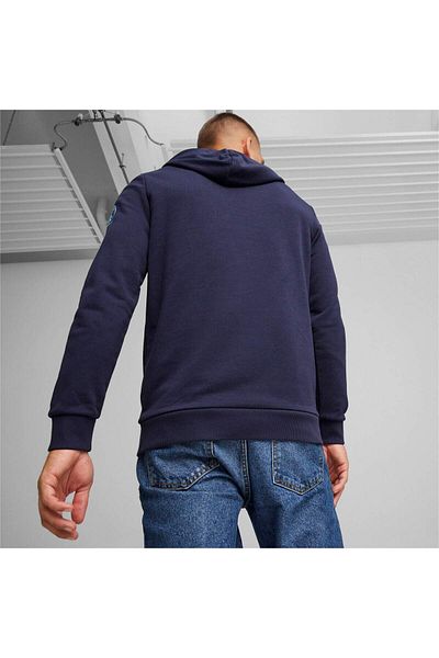 Puma Kapuce Puma Mcfc Ftblicons Hoody, Modrá, Pánské