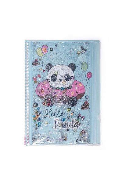 VUKİ Caiet A4 cu panda cu sclipici și husă acvatice