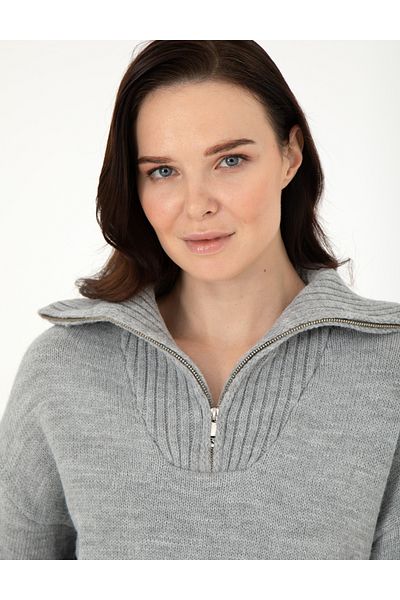 Pierre Cardin Gray Melange Comfort Fit Sweater 50290597 -Vr086