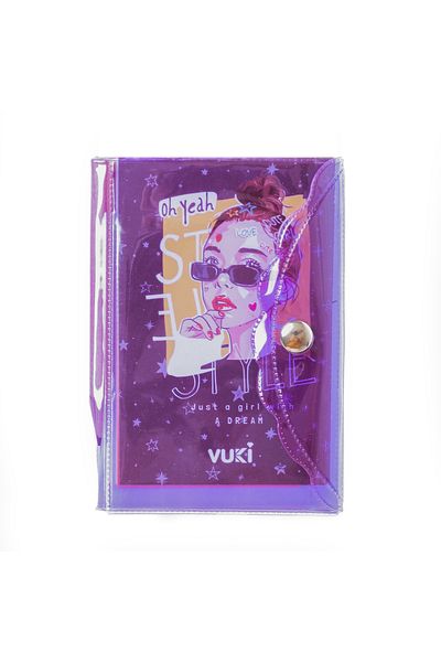 VUKİ Mini caiet cu stilou cu 3 compartimente