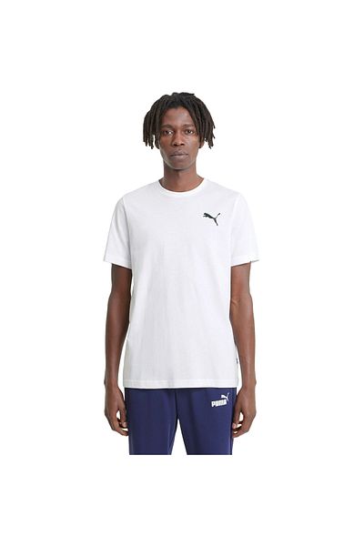 Puma Μπλουζάκι Puma Essentials Μικρό Λογότυπο, Λευκό, Ανδρικό