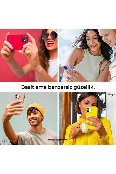 Merwish غطاء حماية من السيليكون متوافق مع هاتف Apple Iphone 13 وIphone 14 مع شعار مخملي باللون الأرجواني