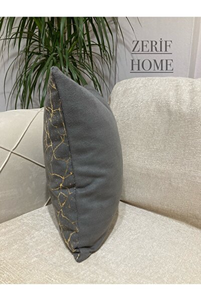 zerif home ALTINVARAK DESEN 2 Lİ KIRLET YASTIK KILIFI 44X44 CM