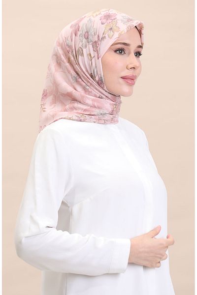 sefamerve Rosa gemusterter Schal – CVS-08