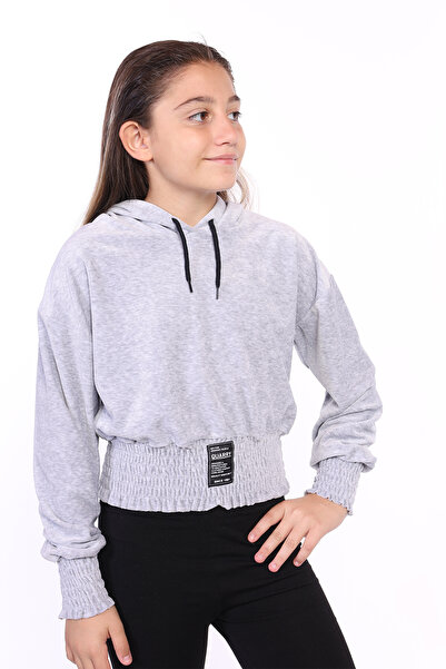 Toontoy Catifea pentru fete cu glugă Swea tricou