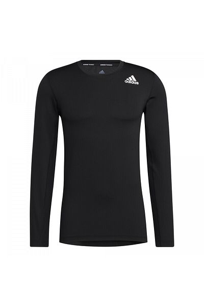 adidas Halenka adidas Techfit Compression s dlouhým rukávem, černá, pánská