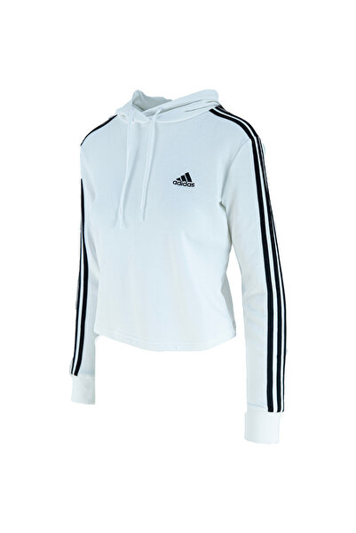 adidas Dámské mikiny s kapucí adidas Essentials 3-Stripes Red White