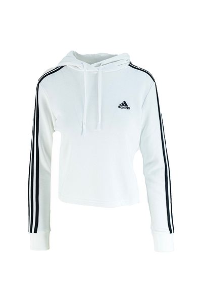 adidas Dámské mikiny s kapucí adidas Essentials 3-Stripes Red White
