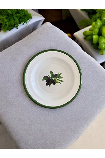 EMAYE TEZGAHI 4 Parça Emaye Set , Servis Seti , Kahvaltı Seti , Lüks Emaye Set