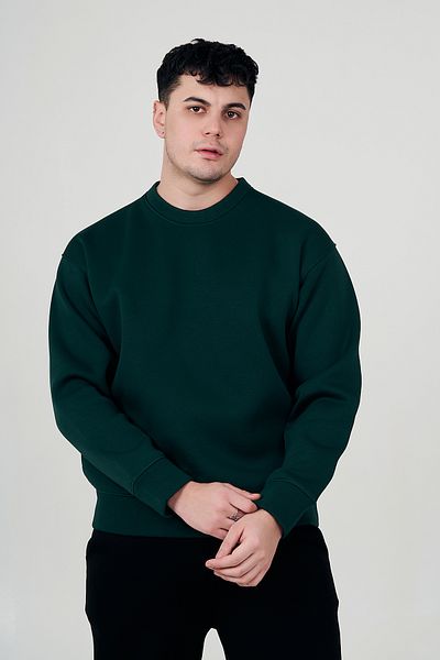 MBEY1989 Oversize Πράσινη Φούτερ με Κεφάλι Ήταυρου - Unisex