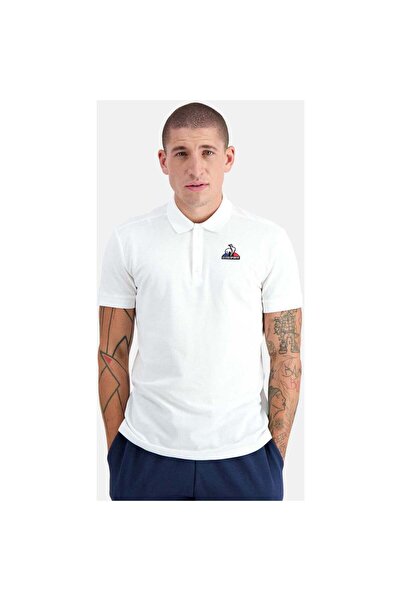 Le Coq Sportif T-shirt Le Coq Sportif Ess Polo Ss No2 M, Λευκό, Ανδρικό
