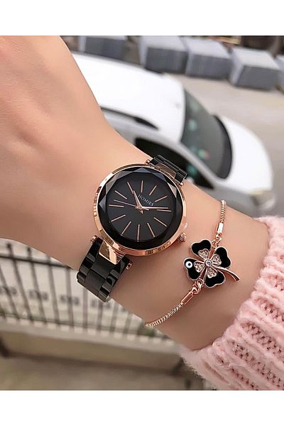 Homies Hm 199034 S01 Model Women's Wrist Watch and Bracelet Gift