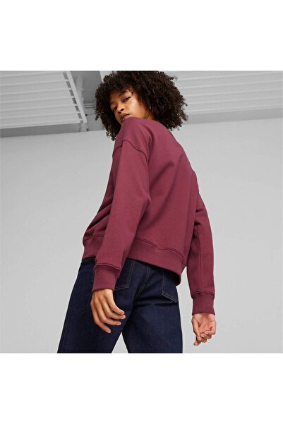 Puma Halenka Puma Classics Oversized Crew, červená, ženy