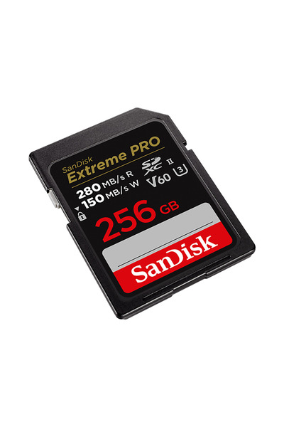 SanDisk Extreme Pro 256GB V60 UHS-II, 280/150MB/s,V60,C10,UHS-II SDXC Hafıza Kartı