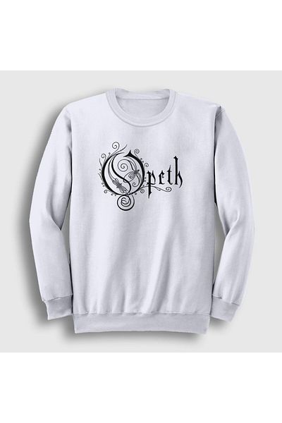Presmono Φούτερ Unisex Λευκό λογότυπο Opeth 101048 ττ