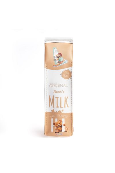 VUKİ Bear Milk Box Shaped Zippered Pencil Case