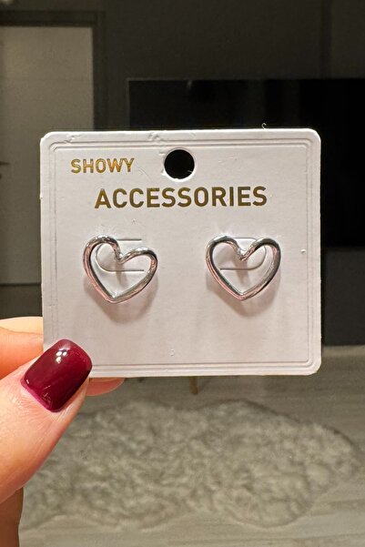 H&E LUXURY DESIGN Kadın Minimal Kalp Küpe