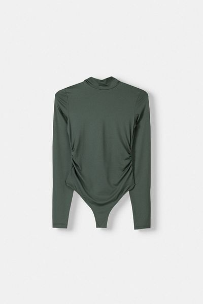 Bershka Long sleeve high neck bodysuit