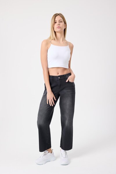 Polo State Blugi negri de damă - Talie elastică