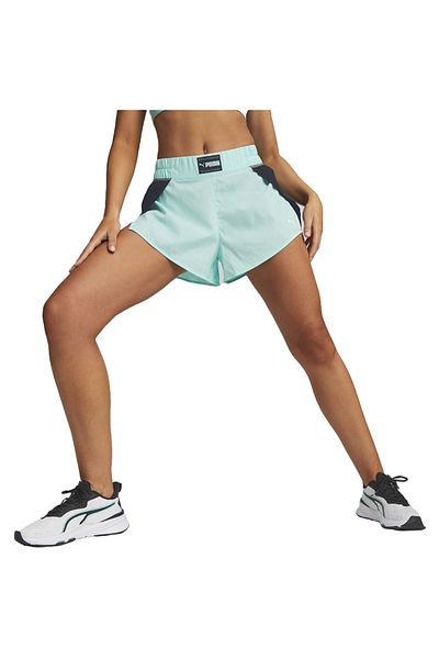 Puma Šortky Puma Fit Fashion Woven Flow krátke, modré, dámske
