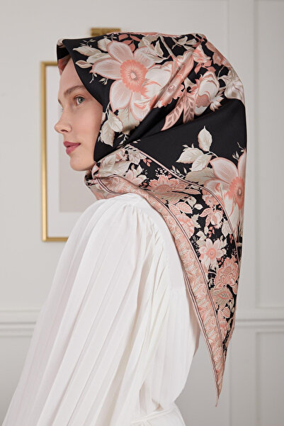 NAGE COLLECTION KADIN SİYAH ETRO TWİLL İPEK EŞARP