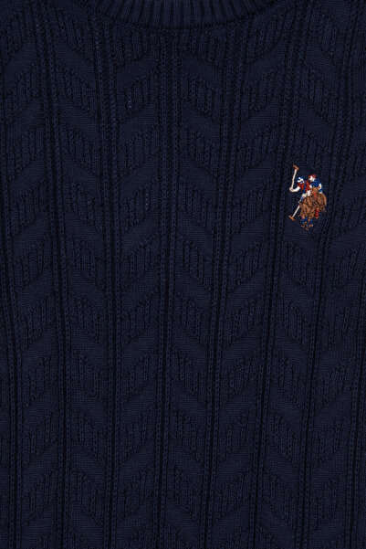 U.S. Polo Assn. Erkek Çocuk Lacivert Basic Bisiklet Yaka Kazak 50288889-VR033